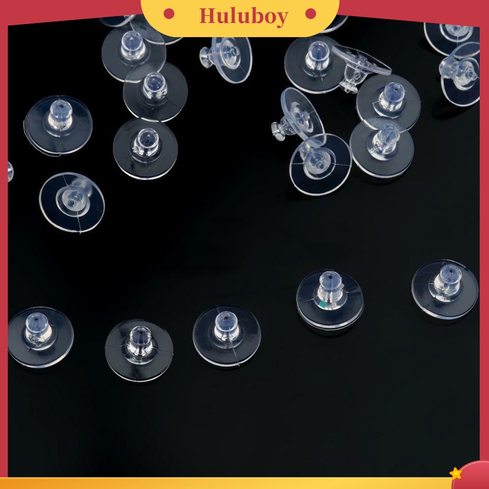 {Ready Stock} 100Pcs Pengganjal Stopper Anting Silikon Transparan Temuan Mur Belakang Pengaman