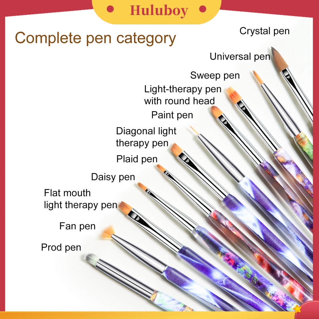 {In Stock} Nail Painting Pen Non-shedding Bulu Lembut DIY Polimerisasi Yang Baik UV Gel Brush Painting Drawing Manicure Pen Nail Salon Supply