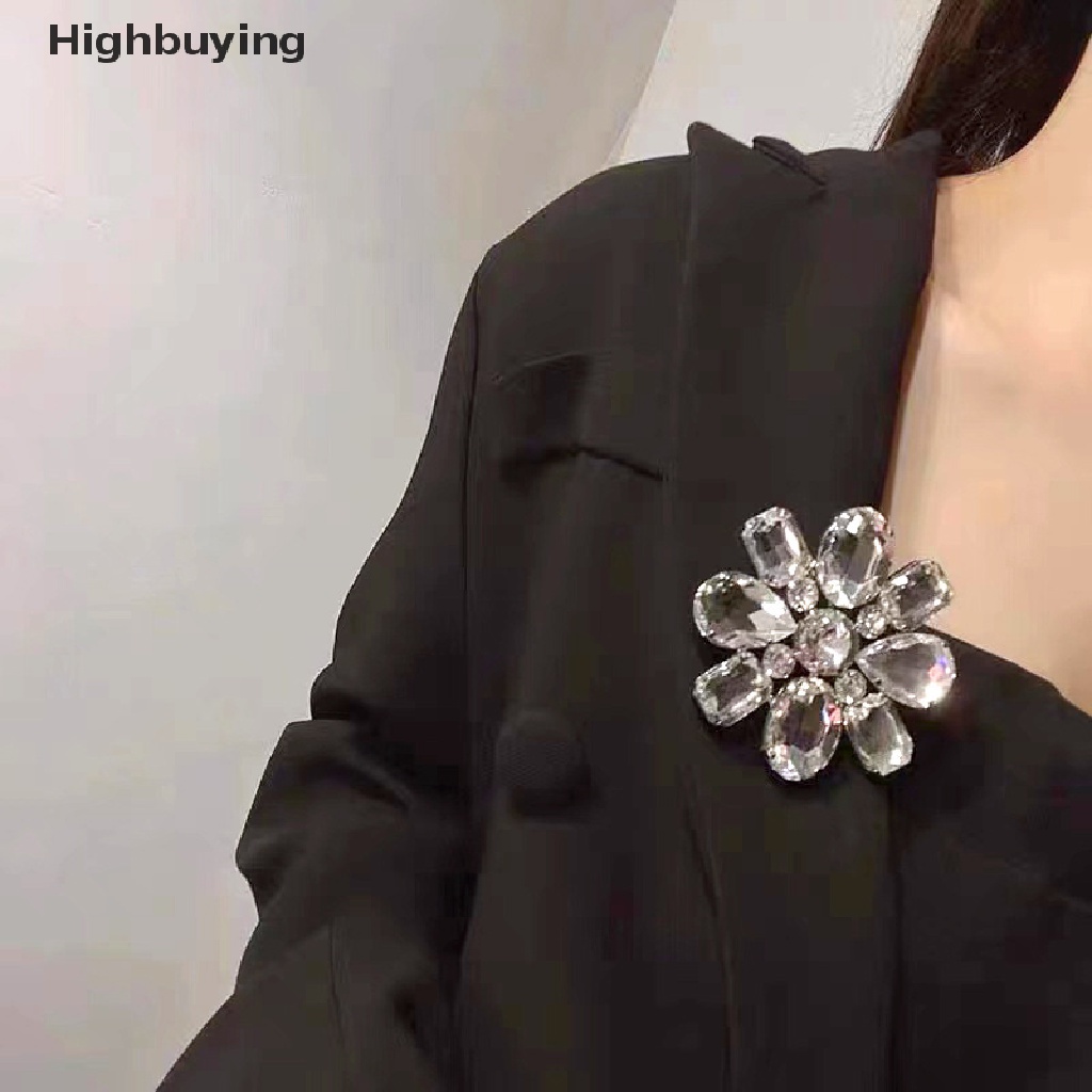 Hbid Retro Super Flash Kristal Bunga Kalung Wanita Kalung Rasa Tinggi Kalung Glory