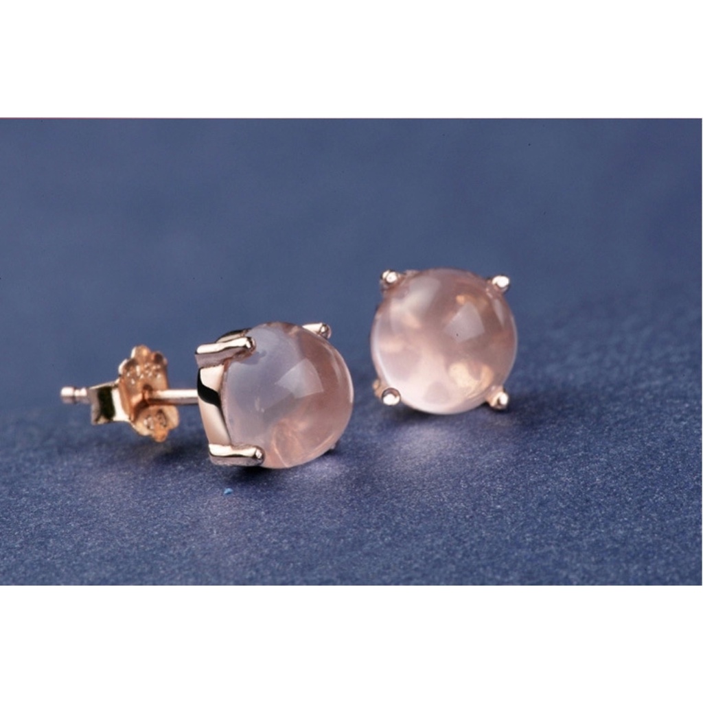 Goldkingdom Aksesoris Perhiasan Fashion Ready Stock Rose Gold Stud Perempuan Versi Korea Sederhana Hibiscus Batu Stud