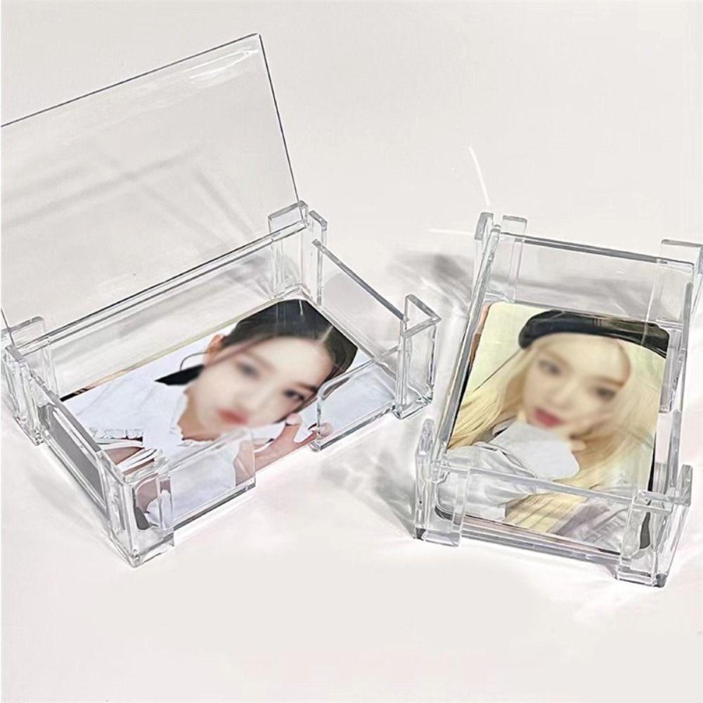 [Elegan] Tempat Photocards Idol Kartu Akrilik Alat Tulis Sekolah Foto Collect Box Klasifikasi Box Anime Kartu Cards Collect Box