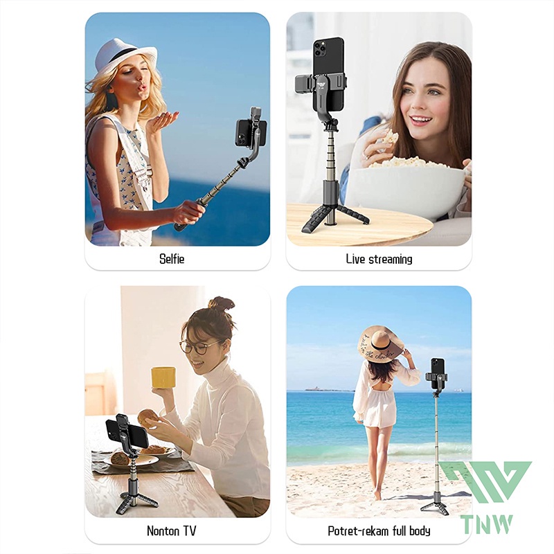 3 IN 1 Wireless Bluetooth Mini Selfie Stick Tongsis Bluetooth Tripod LED Fill Light TONGSIS