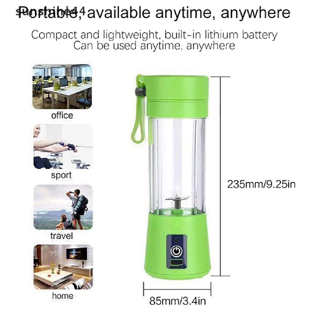 Sunshine Juicer Elektrik Portable USB Rechargeable Handheld Smoothie Blender Pengaduk Buah ID