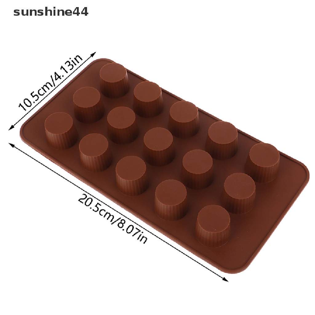 Sunshine 1Pc 15lubang Cetakan Silikon Permen Cetakan Coklat Baking Pan DIY Pastry Tool ID