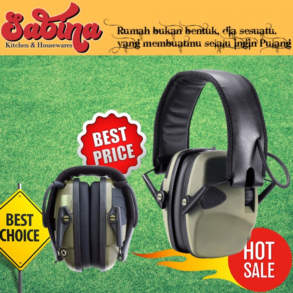 Penutup Telinga Earmuff Headphone Taktis Pelindung Suara for Shooting