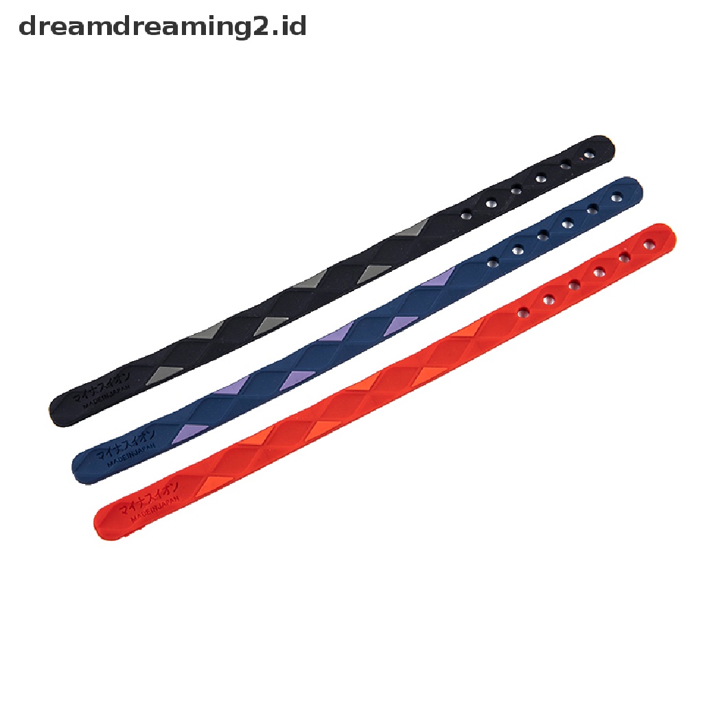 (hot) Gelang Olahraga Ion Negatif Anti-Statis Gelang Pasangan Silikon Keseimbangan Energi//