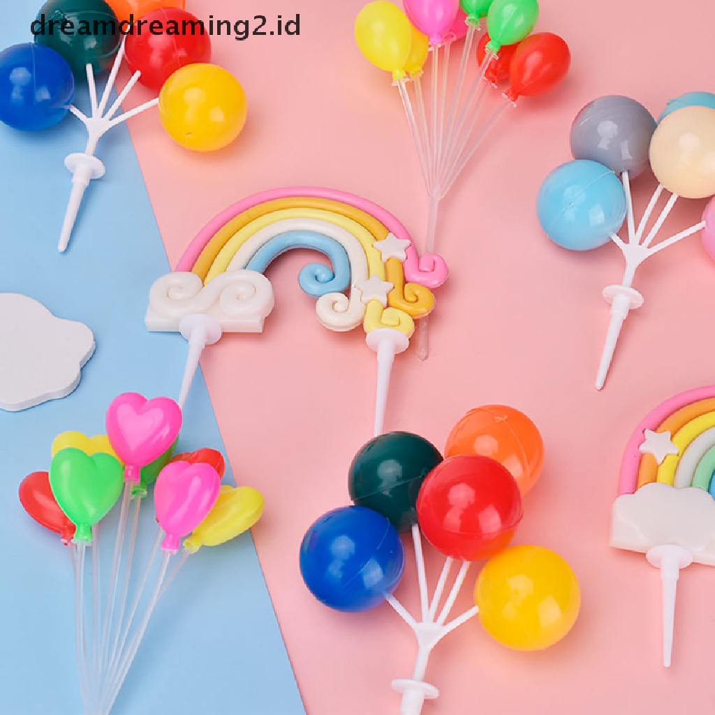 (hot) Balon Hujan Hiasan Kue Bintang Awan Cupcake Sofa Decor Dekorasi Pesta Ulang Tahun//