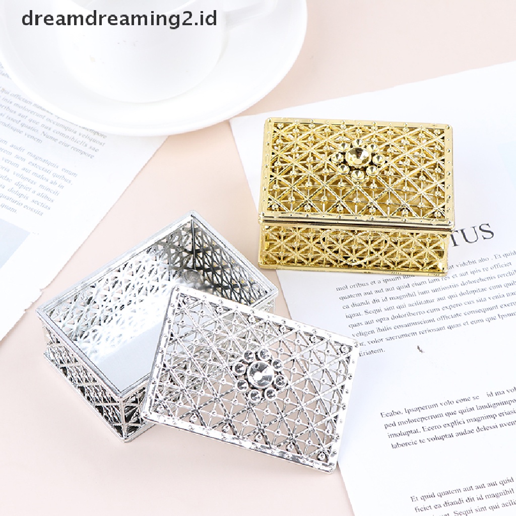 (hot) Kotak Permen Foil Emas Hollow Plastik Coklat Kotak Hantaran Wedding Box//