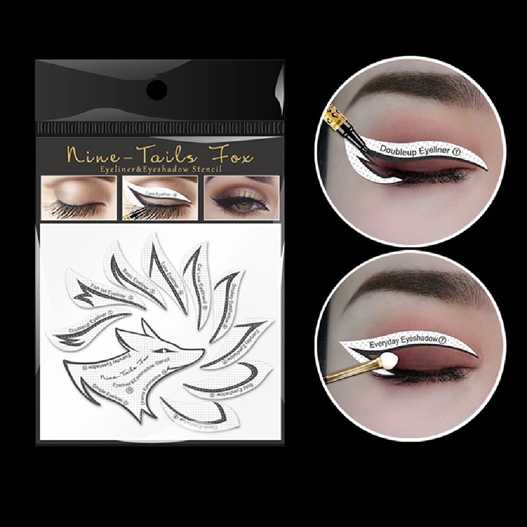 // Lebaran// 48PCS Eyeliner Stencils Stiker Template Makeup Mata Kartu 12gaya Non-Woven **