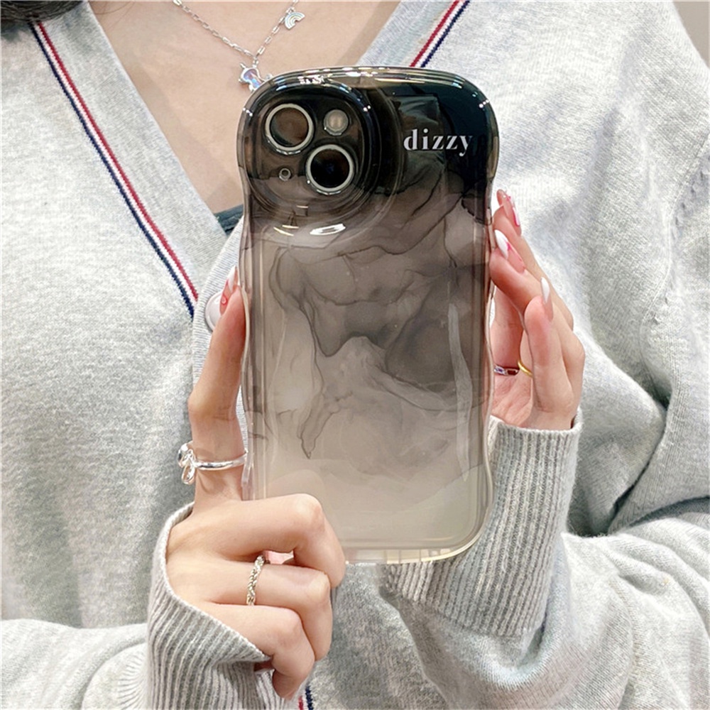 IPHONE Tinta Dan Wash Case Untuk Iphone14 14 Pro MAX IPhone13 Pro MAX 11PRO 11PRO Max12 12Pro MAX XR XS MAX 6 6S 7 8 Plus SE 2020 Fashion Wave Edge TPU Phone Cover