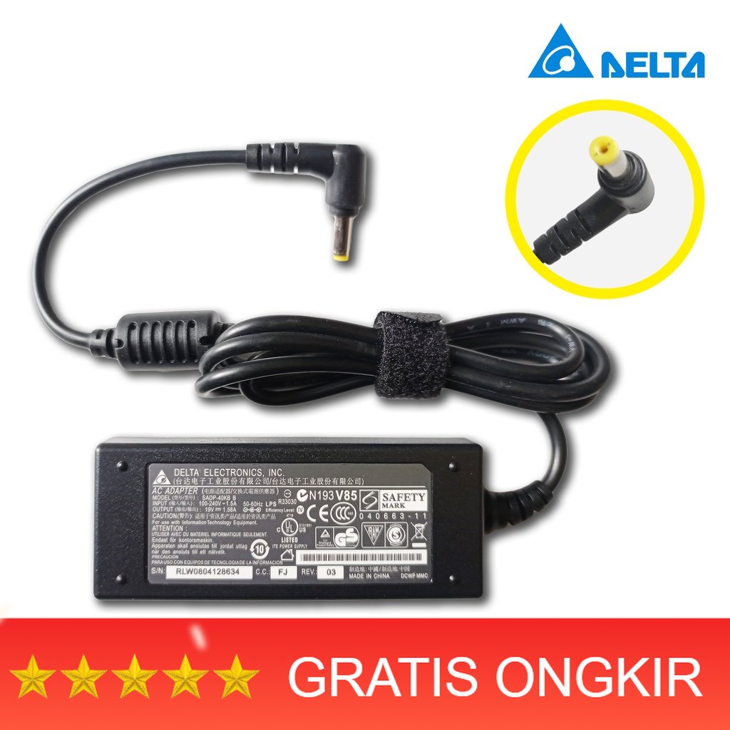 ADAPTOR | ADAPTER CHARGER LAPTOP LITE-ON / DELTA 19V 3.95A