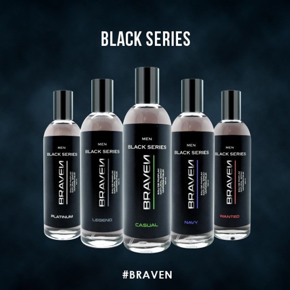 Parfum Pria Braven Black Series 100 ml Eau De Parfume CASUAL - LEGEND - NAVY - PLATINUM - WANTED - m