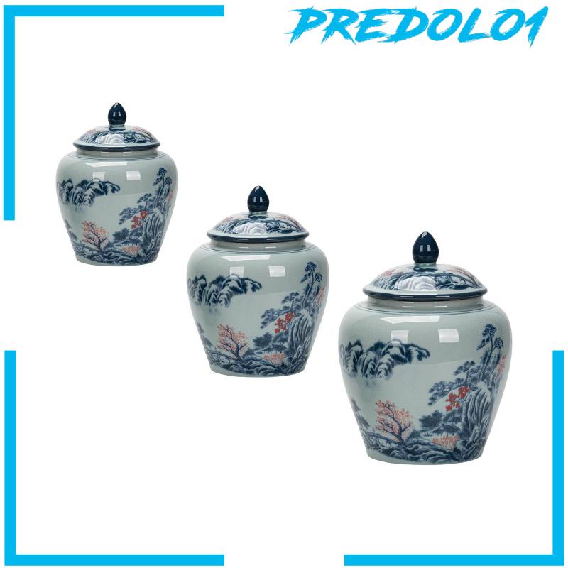 [Predolo1] Vas Guci Porcelain Hias Centerpiece Ginger Jar Chinese Classic Elegant