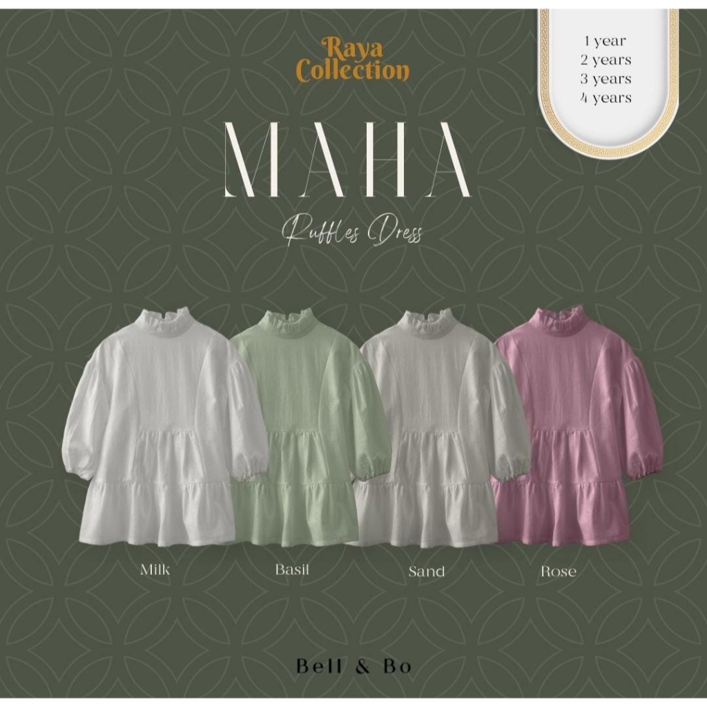 ORIGINAL Bell & Bo Maha Ruffle Dress Anak Raya Collection Bell&Bo Bell and Bo - Leon Little Stuff
