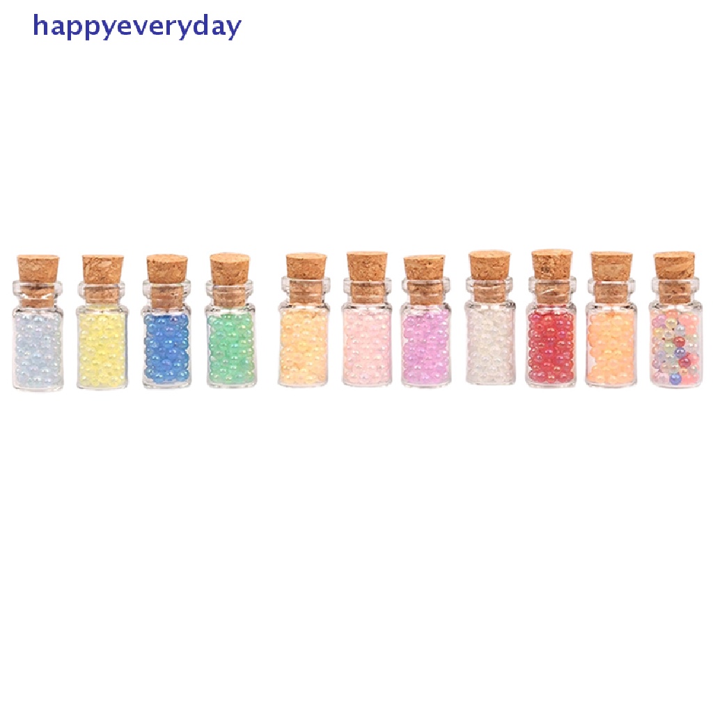 [happy] 2pcs Mini Luminous Bead Wishing Bottle Dekorasi Rumah Rumah Boneka Miniatur Ornamen DIY Aksesoris [ID]