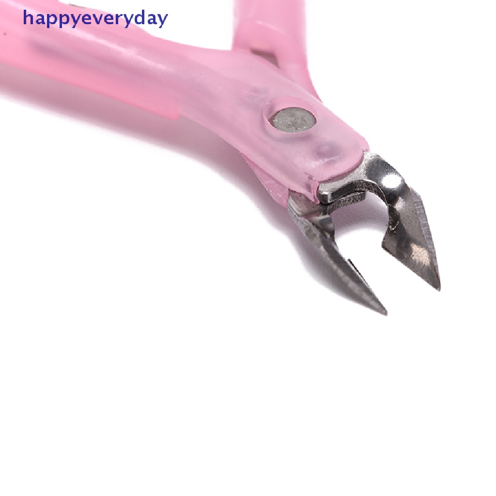 [happy] 1pc manicure Gunting stainless steel Gunting Kutikula Kuku Gagang Plastik [ID]