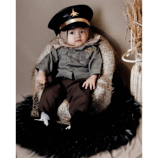 KOSTUM POLISI BAYI & ANAK/ KOSTUM FOTO / SET POLISI & POLWAN