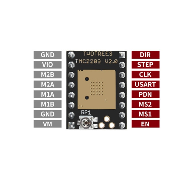 Zzz TMC2209 V2 0stepper Driver Motor Dengan Heatsink Untuk Printer 3D 256microsteps 25a max- Untuk SKR1 3 1 4 MKS Robin-Nan