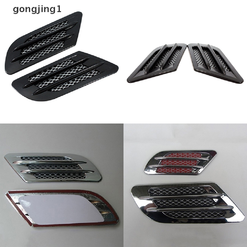 Ggg Penutup Lubang Ventilasi Aliran Udara Samping Mobil Fender Intake Grille Duct Dekorasi Sticker ID