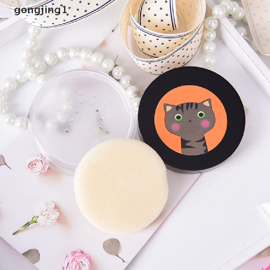 Ggg 1pc 8g Ayakan Kosmetik Kosong Wadah Toples Longgar Kotak puff makeup travel ID