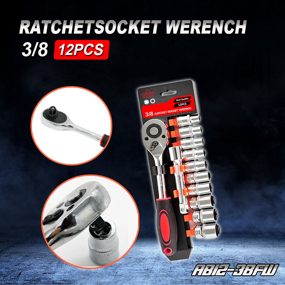 PROMO KUNCI SOK SET 1/2&quot; 12PCS, Kunci Pas CR-V Drive Socket Wrench Set 3/8&quot; 1/4&quot;Handle 12 PCS, Kunci shock, kunci sok, kunci shok, kunci set lengkap, kunci pas ring set, kunci pass full set, kunci shok set, kunci pas 12pcs