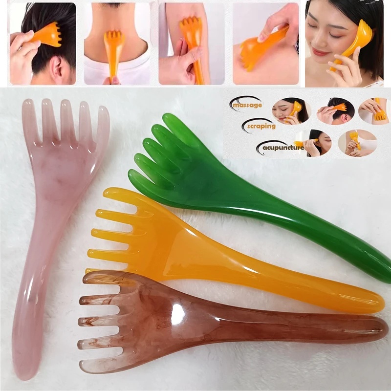 Natural Resin Head Massage Scraping Claw/Stik Pijat Leher Tubuh Halus Lima Cakar