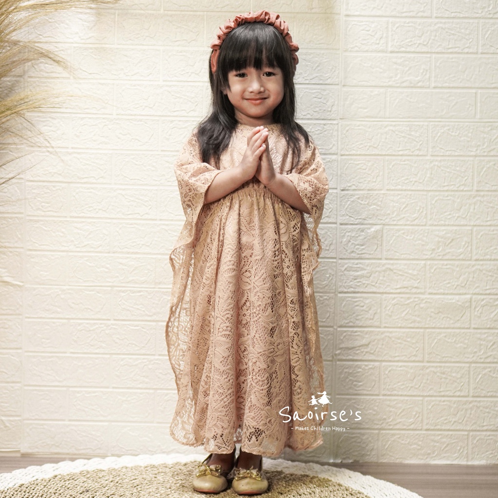 Saoirse Inayah Kaftan - Kaftan brukat anak perempuan dan kaftan balita