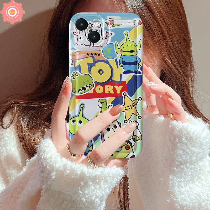 Toy Story Buzz Lightyear Alien Case Redmi A1 12C 9 10C 10A 9A 10 9T 9C NFC Redmi Note 11 10 8 10s 9 11s POCO F4 Cute Strawberry Bear Airbag Case Cover