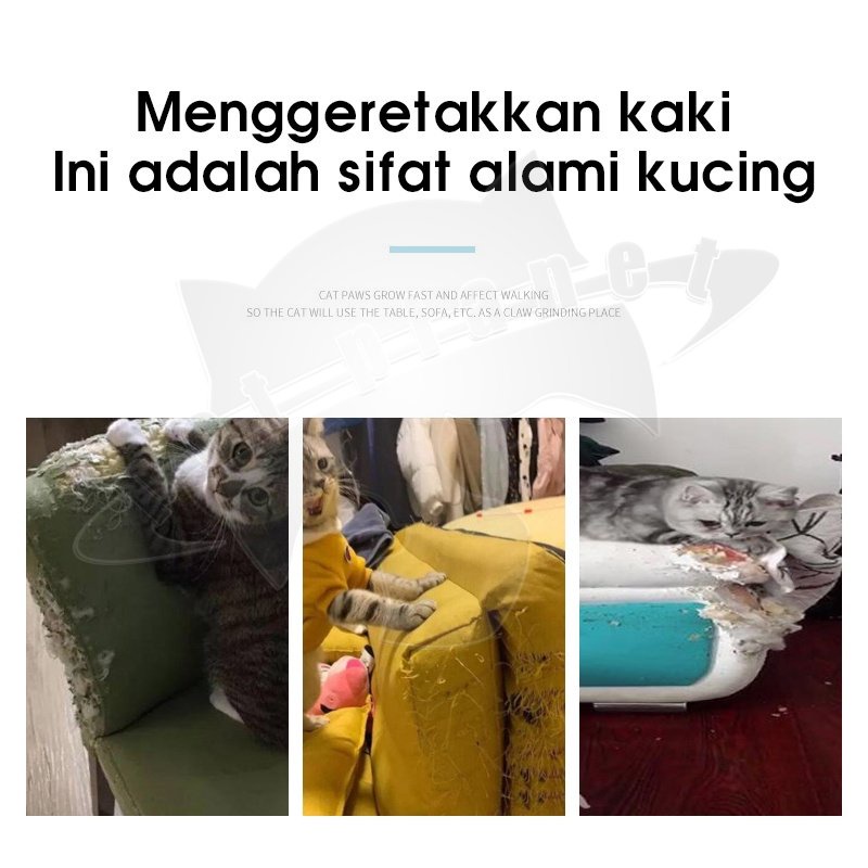 Cat Scratcher Box Cakaran Kucing Garukan Kucing Besar Jumbo Papan Garukan Kucing Mainan Kucing