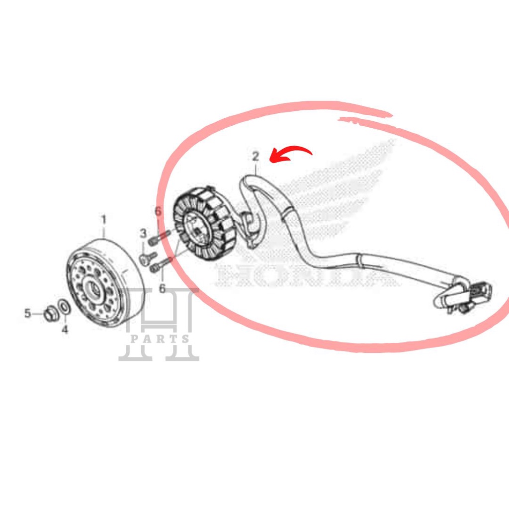 SEPUL SPULL SPUL CKP STATOR COMP PCX 160 K1Z 31220-K1Z-T11 ASLI ORIGINAL AHM HGP HONDA