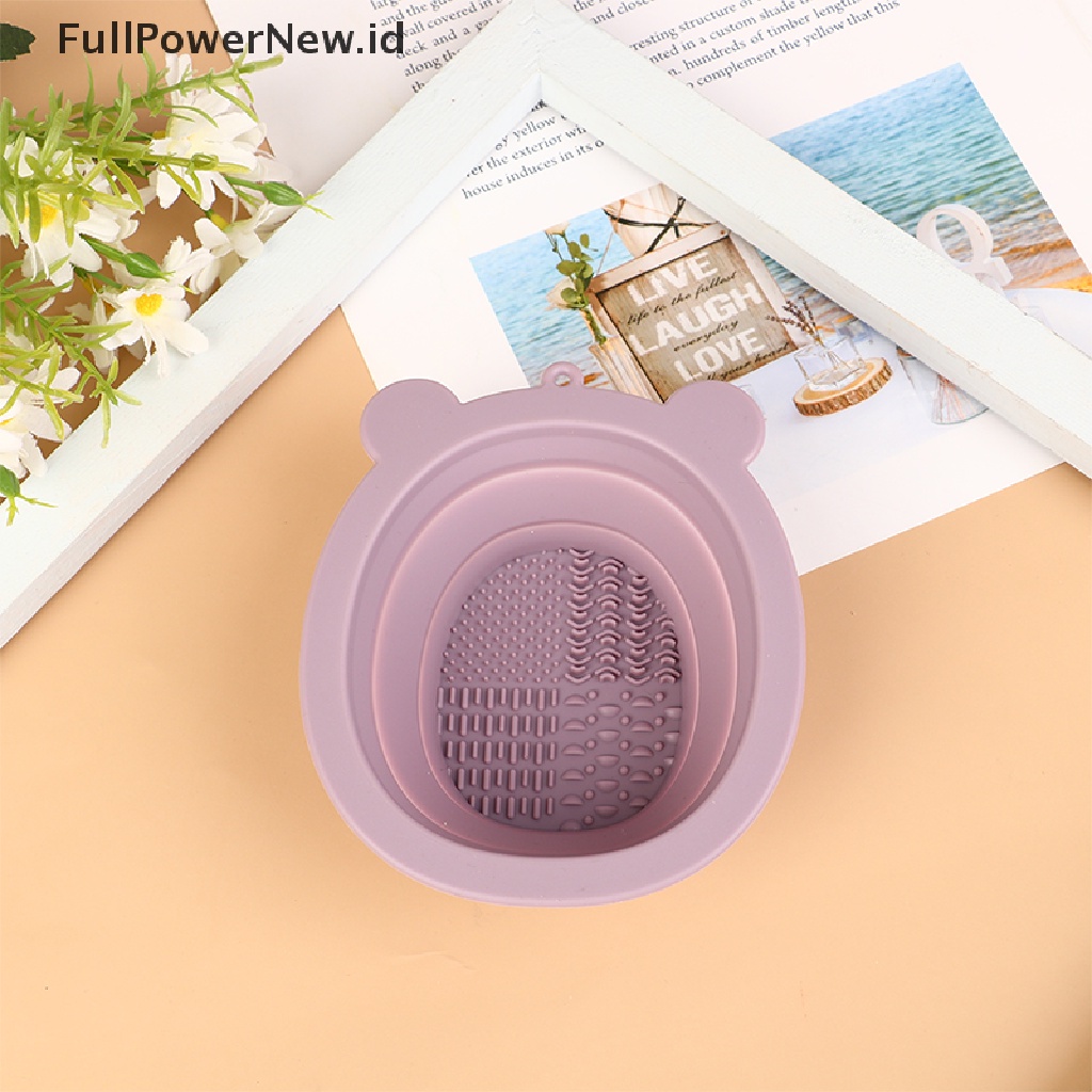 Power Makeup Brush Cleaner Scrubber Pads Cuci Alas Silikon DIY Masker Mangkuk ID