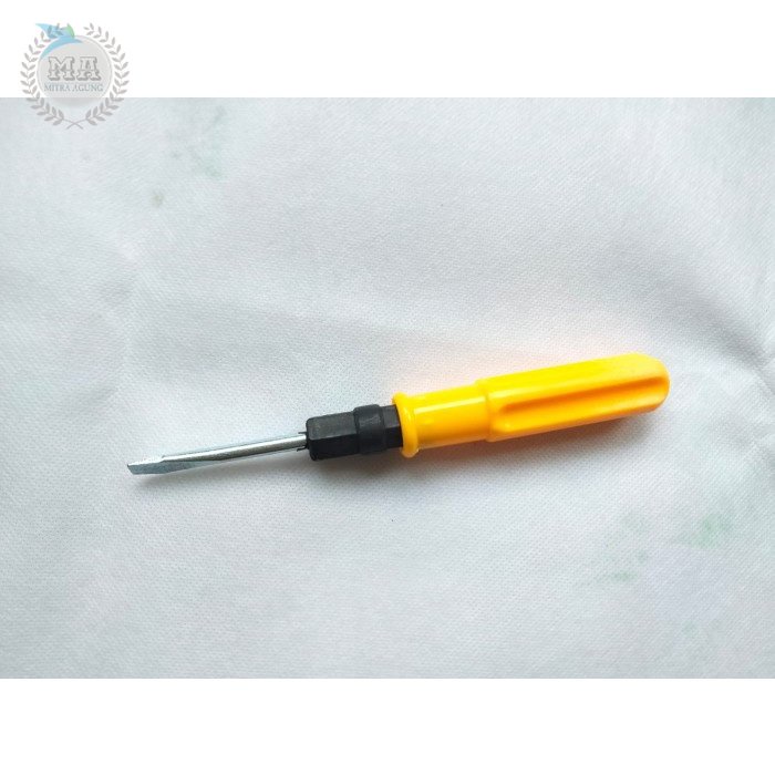 OBENG BB KTP 4 inch OBENG BOLAK BALIK KTP OBENG 2 MATA PLUS MINUS OLS Obeng Bolak Balik KTP 4&quot; Kuning - Obeng BB 6x100mm SD-K364 - Obeng 2 Mata Plus Min 2 Way Screwdriver