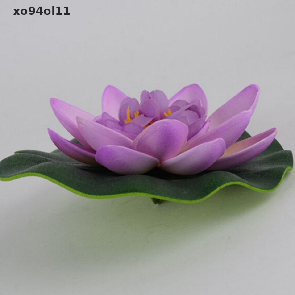 Xo Hotsale DIY Artificial Water Lotus Floag Bunga Ikan SPA Kolam Tanaman Deco OL