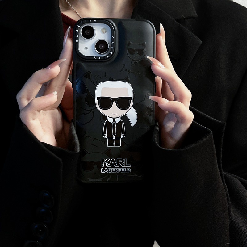 Resistant Skin Feel Liquid Silicone Soft Case IPhone X XR XS Max 11 12 13 14 Pro Max KARLLAGERFELD