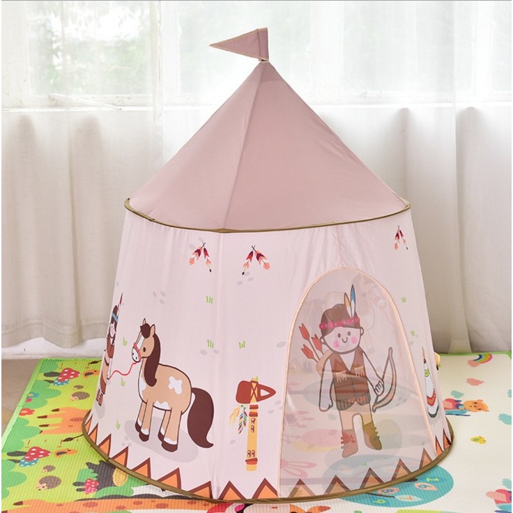 HZ Tenda Anak Castle Indian Tenda Princess Anak Model Rumah Tenda Kastil Indian