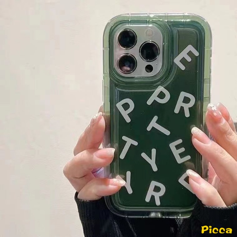 Oppo A16 A17K A57 A15 A17 A12 A95 A16s A52 A54 A9 A7 A3s A77 A5s A12E A1K A16E A5 A53 A31 A74 A16K A55 A77S A92 INS English Love Heart Letter Simple Shockproof Airbag Soft Case