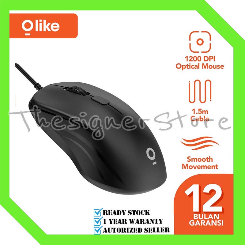 Olike M1 Wired Mouse Kabel USB Sensor Optical 1200 DPI Laptop Komputer