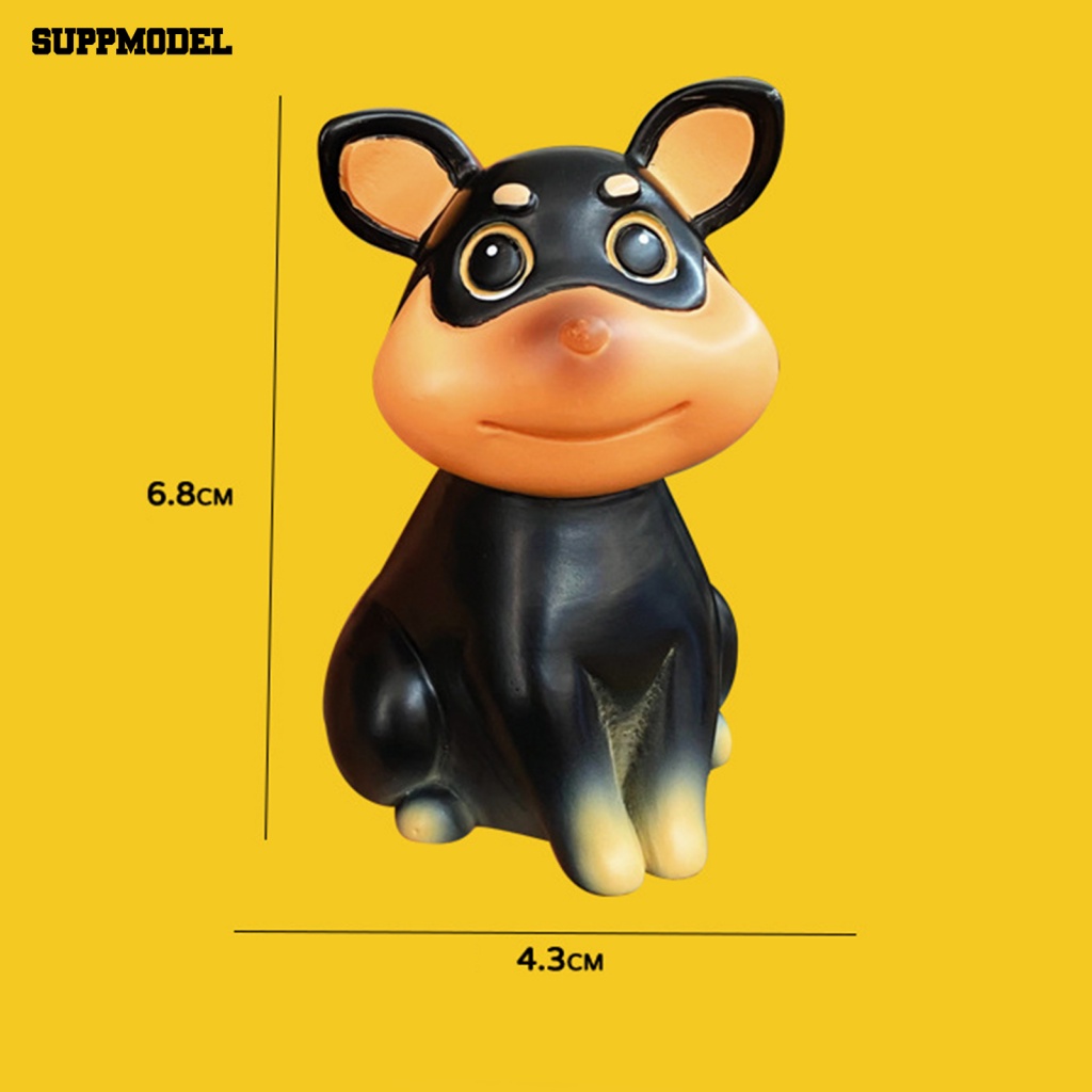 Suppmodel Desain Kartun Anjing Ornamen Aksesoris Mobil Indah Mobil Dog Figure Ornament Tahan Aus