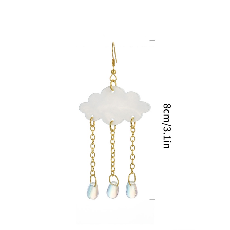 Lucu Awan Menjuntai Anting Teardrop Pendant Earrings Perhiasan Fashion Awan Menjuntai Anting Akrilik Awan Hujan Anting-Anting Fashion Aksesoris Telinga Untuk Wanita