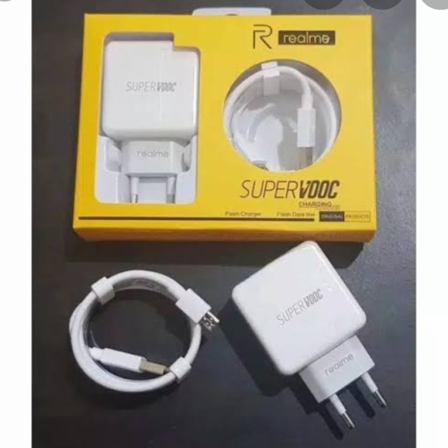 Charger Realme R17 Super Vooc 20W MICRO &amp; TYPE C Original oem