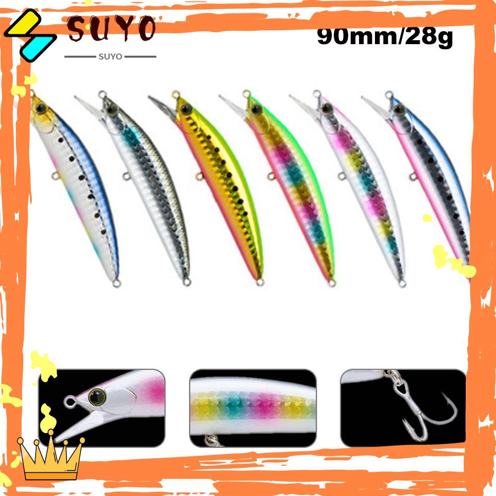 Suyo Umpan Ikan Kecil Tenggelam Multicolor Crankbaits Tackle Umpan Casting Panjang Bermanfaat