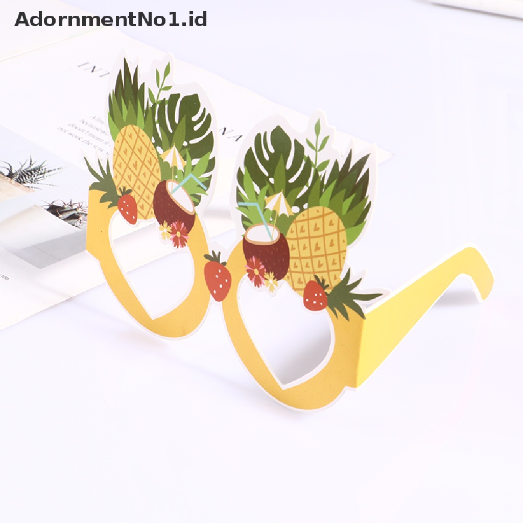 [AdornmentNo1] 6pcs Kacamata Hitam Pesta Hawai Flamingo Tropical Pool Beach Party Decoration [ID]