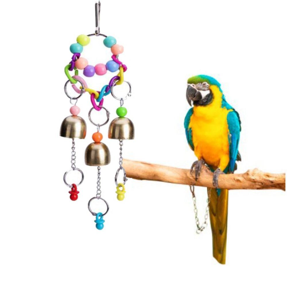 [Elegan] Nuri Berdiri Tahan Lama Lucu Cincin Bulat Menghilangkan Boredom Untuk Lovebirds Budgies Cockatiels Mainan Kunyah Burung Tahan Gigit