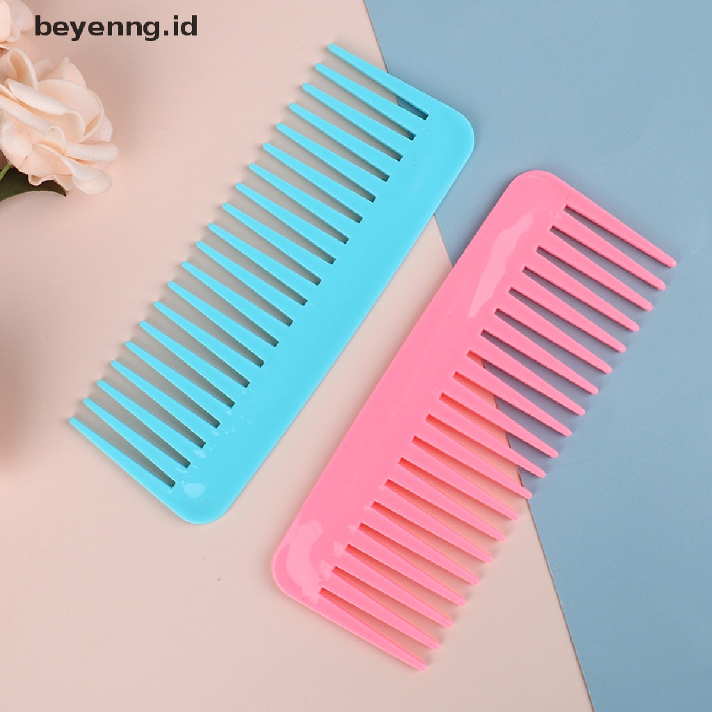 Beyen 1Pc Sisir Salon Hairdressing Shower Sisir Sikat Rambut Detangler Gigi Lebar Plastik ID