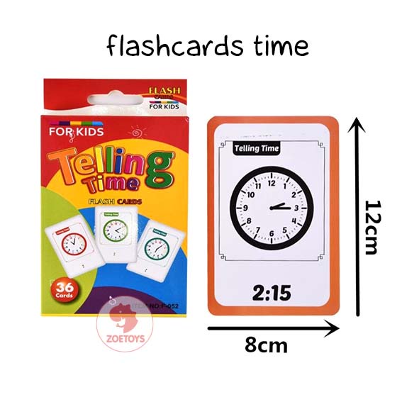 Zoetoys Flashcards Time | Kartu Belajar Anak Mengenal Waktu Learning Clock | Mainan Edukasi Anak | mainan anak | edutoys