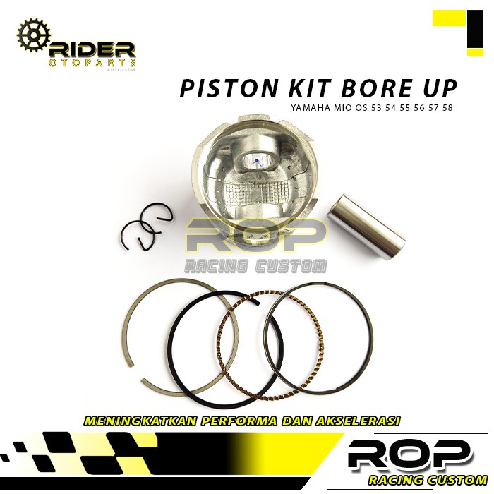 Seher Piston Kit Mio Sporty Mio Smile Fino Karbu Bore Up 53 54 55 56 57 58