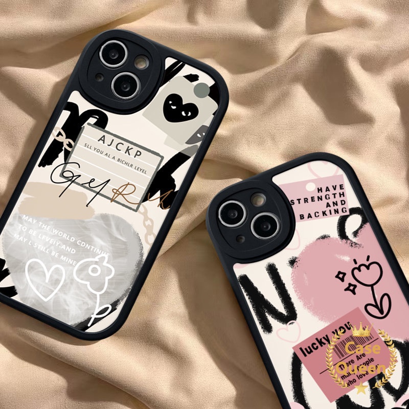 Ins Graffiti Letter Label Comme des Garcons Casing For Infinix Hot 9 11 10 Play Hot 10 Lite Hot 10T 11s 10s Smart 5 6 Infinix Note 8 Love Heart Trendy Brand Soft Tpu Cover