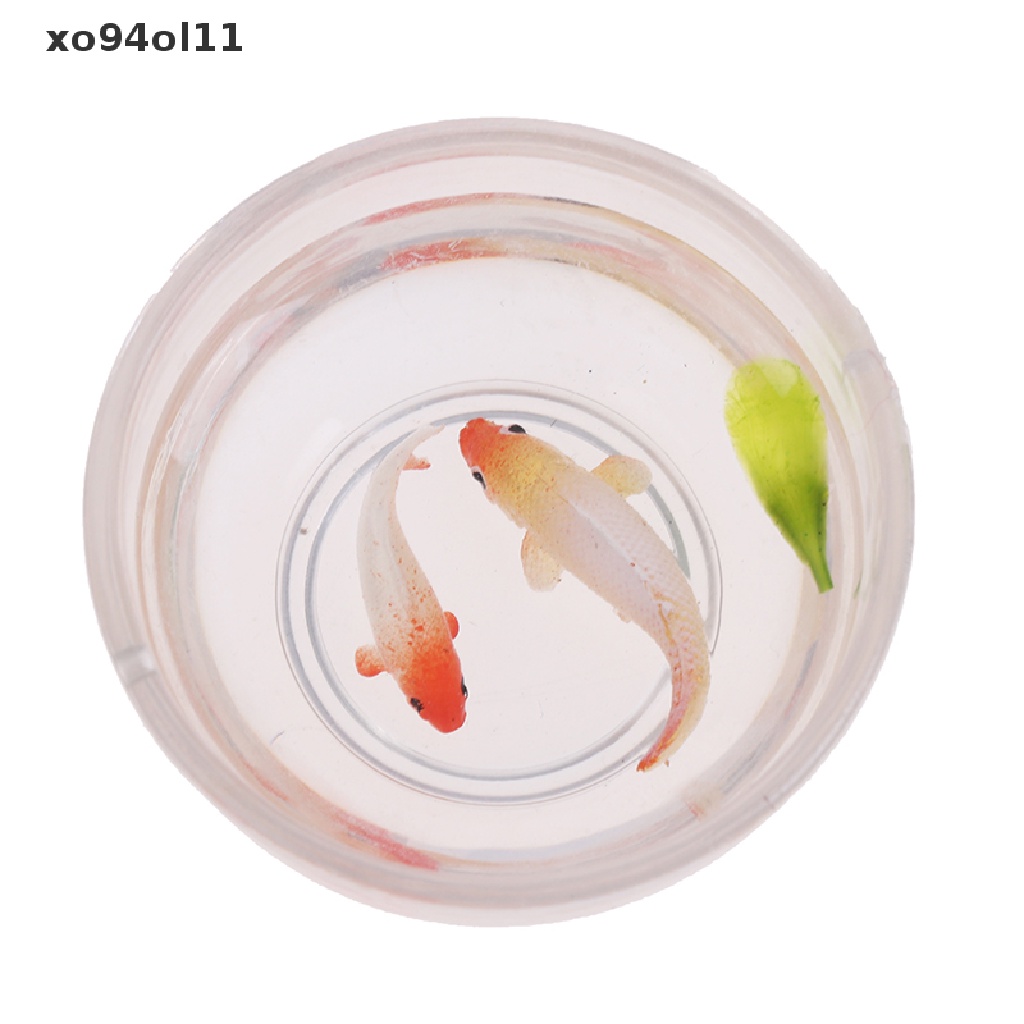 Xo 1:12rumah Boneka Miniatur Mangkuk Ikan Aquarium Rumah Boneka Home Decor Mainan OL