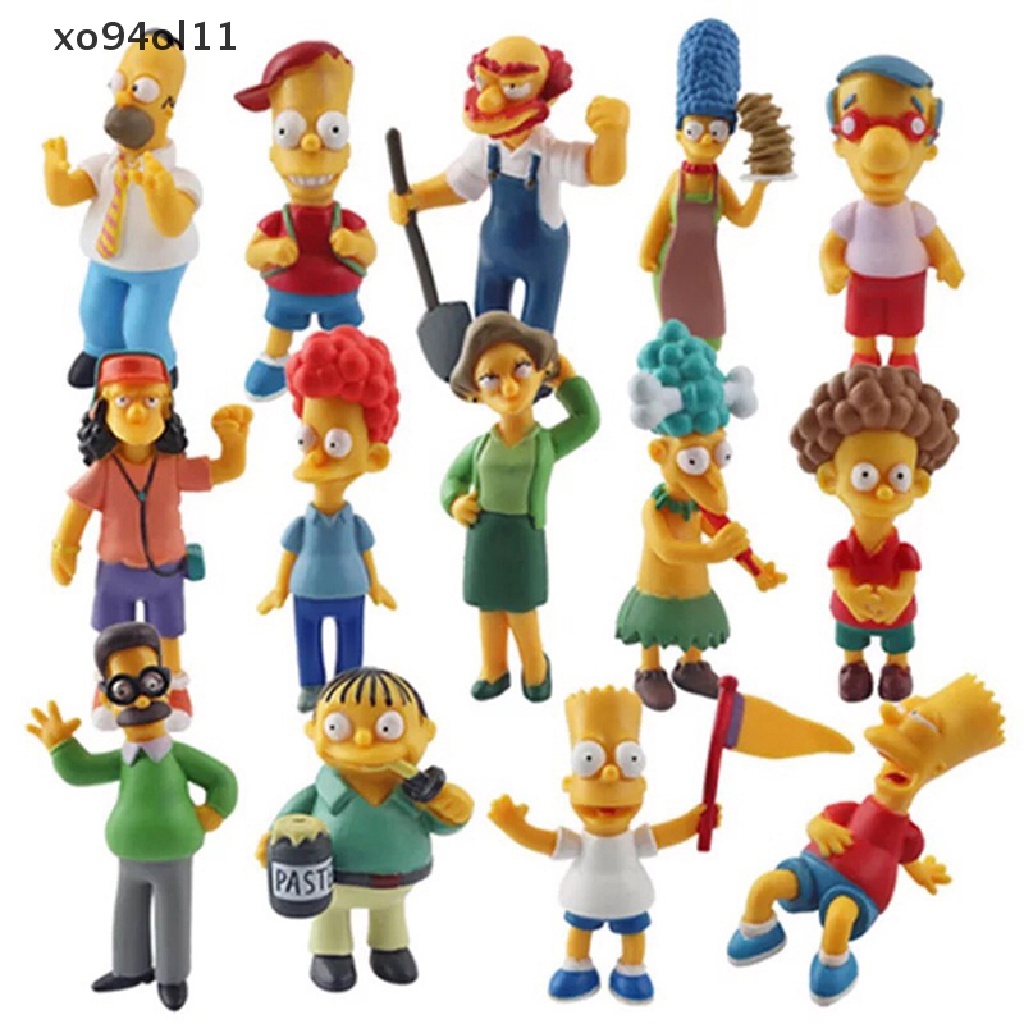 Xo Disney Simpsons Kartun Action Figure Mainan Lucu Homer Marge Bart Figurines Boneka OL