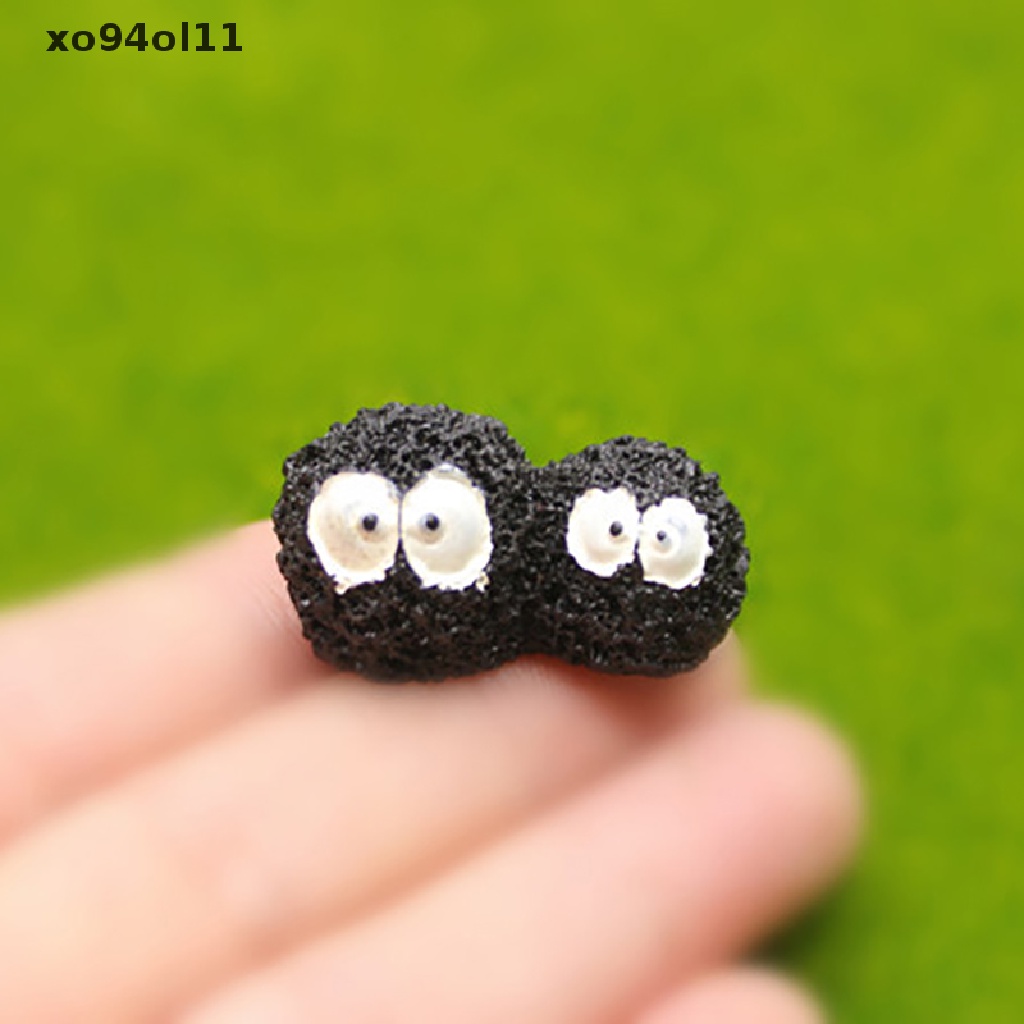 Xo 5buah Patung Boneka Kecil Bola Bara Hitam Mainan Anak Patung Miniatur OL